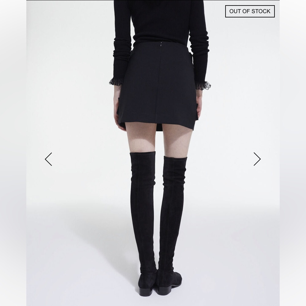 NWT The Kooples Over the knee thigh high suede leather black heeled tall boots - Picture 4 of 17
